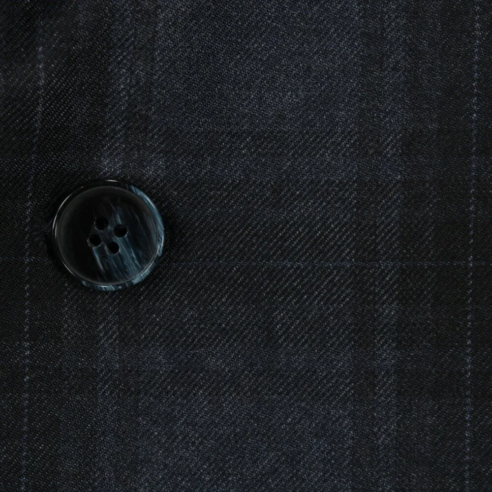 L.B.M. 1911 NWT 100% Wool Sport Coat Size 58R US 48R in Blue/Black Plaid